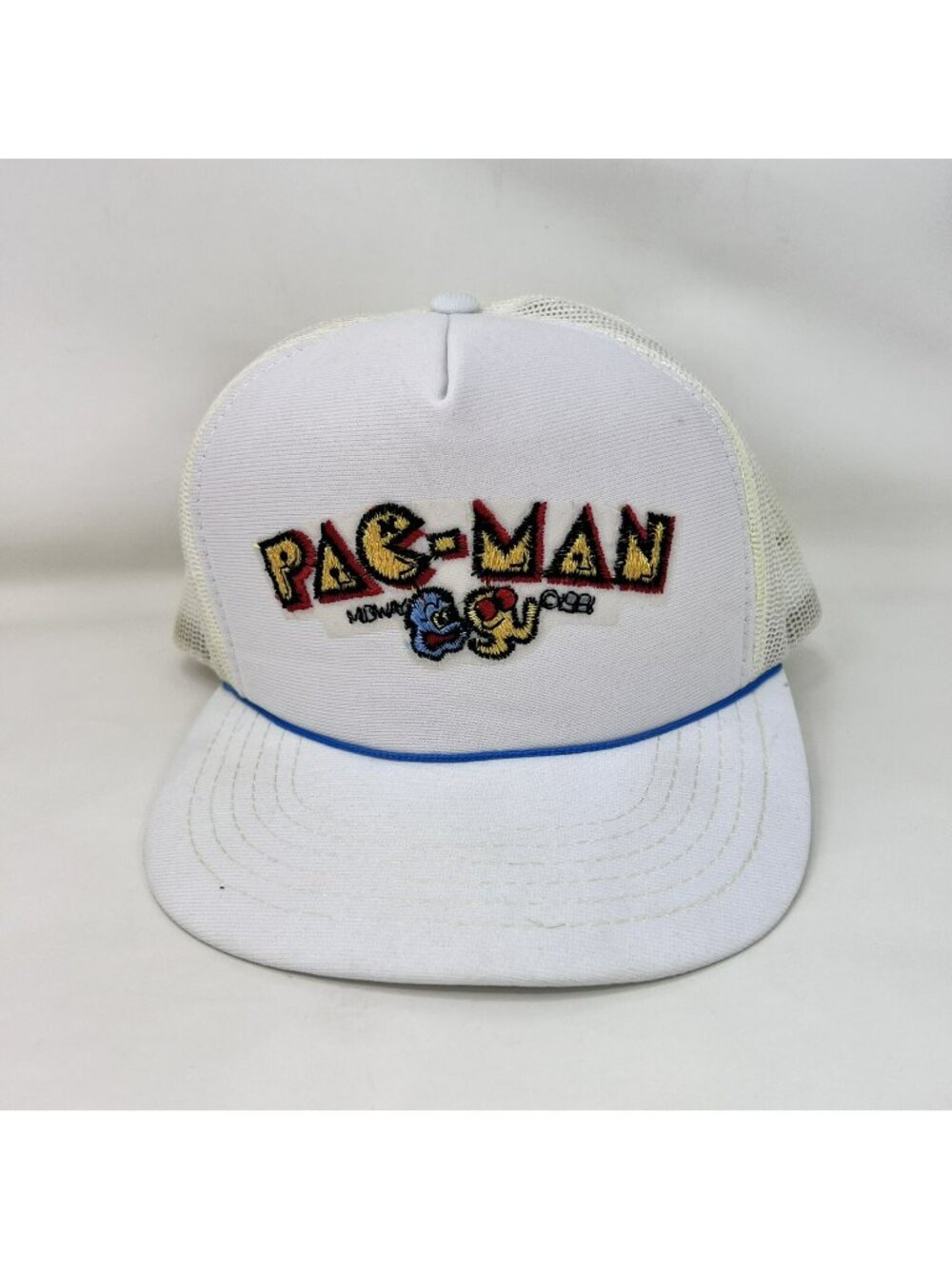 Vintage Hat-a-Rama Pac-Man Snapback Trucker Hat White
